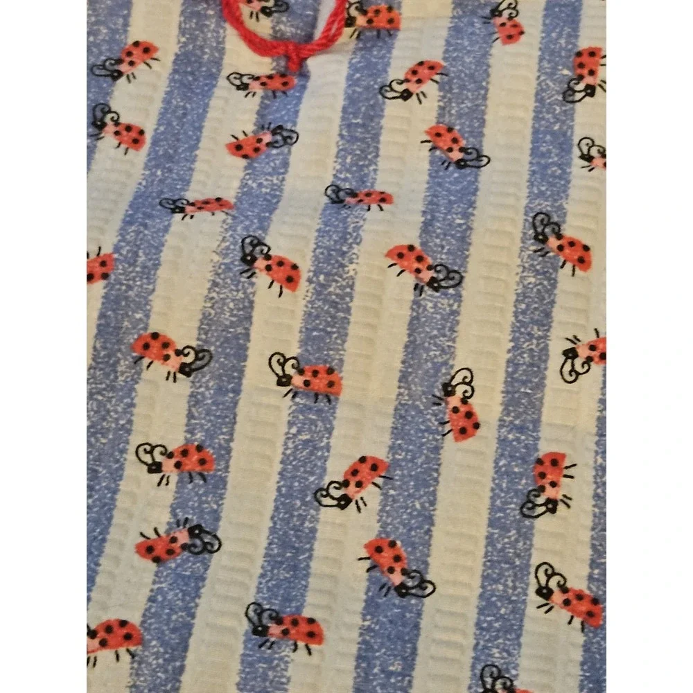 62×60 Hand Made‎ Quilt Blanket With Lady Bugs